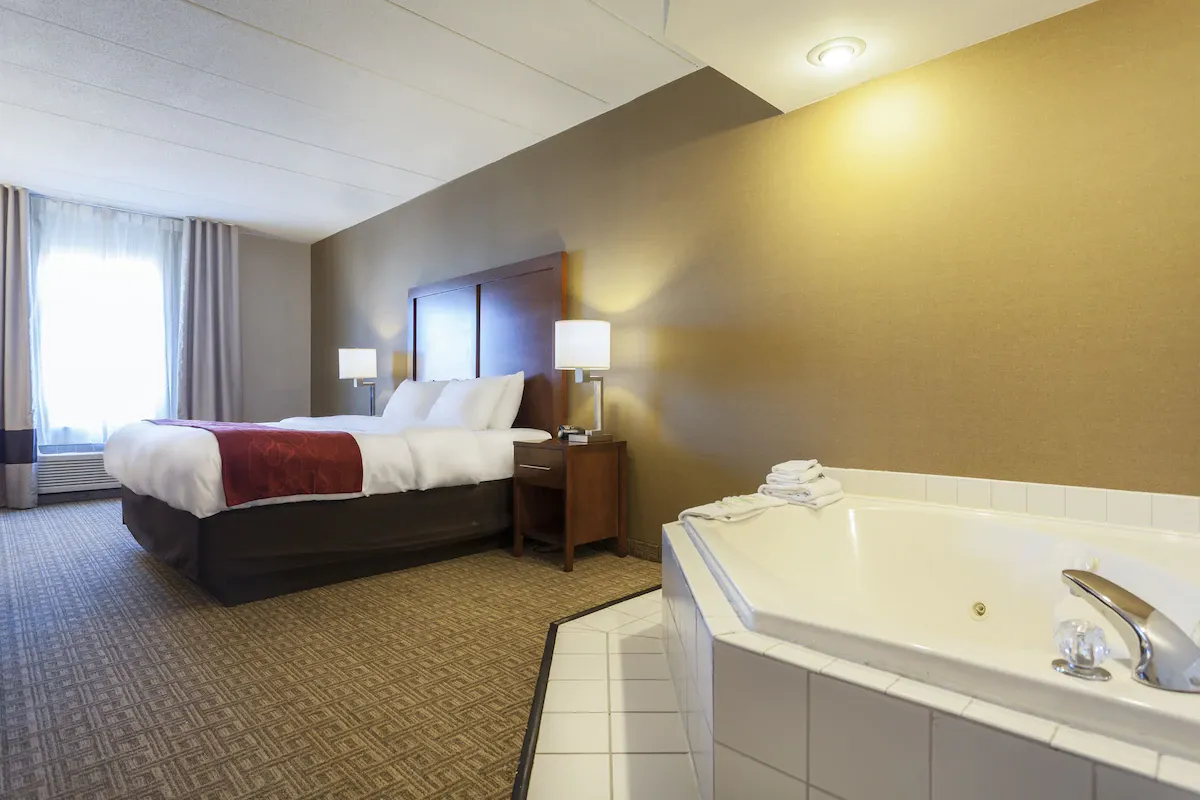 Image of Comfort Suites with hot tub in room
