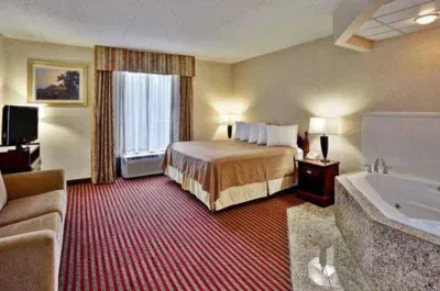 Image of Quality Inn & Suites with hot tub in room